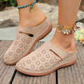 Hollow-out Thick-soled Vintage-style Women's Slippers