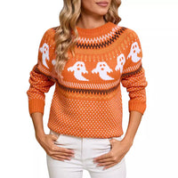 Women's Ghost Retro Dots Long-sleeved Sweater