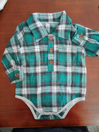 Children's Pocket Plaid Coat Romper
