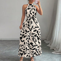 Women's Fashionable Printed Pleated Dress