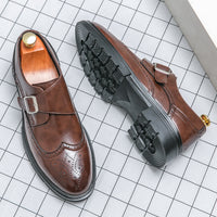 Casual British Pointed Toe Business Formal Wear Working Height-increasing Shoes