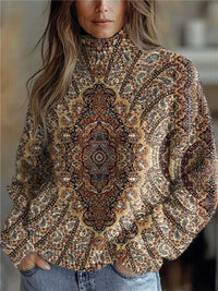 New Christmas Abstract Printing Casual Cloak Coat Cardigan