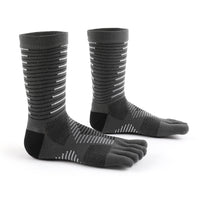 Outdoor Marathon Running Men's Mid-Calf Non-Slip Five-Finger Socks