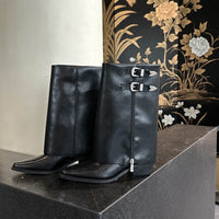 Women's rough and versatile cowboy boots