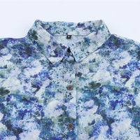 Tie-dye Printed Chiffon Shirt Sun Protection Top