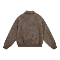 Men's Lapel PU Leather Jacket Coat