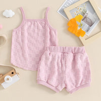 Girls Summer Vest Shorts Set