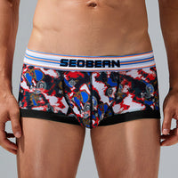 Men's Boxers Ice Silk Ultra-thin Printing