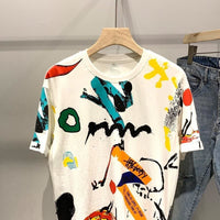 Men's Creative Printing All-match Short Sleeve