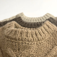 Children's Sweater Western Fried Dough Twists Coarse Knit