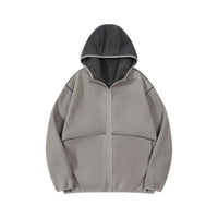 Hooded Sweater Men's Velvet Jacket Zipper
