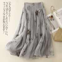 Artistic Vintage Loose-fitting Casual Double-layer Skirt