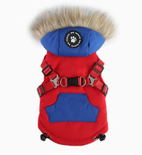 Dog Supplies Cotton Chest-Back Zip Jacket