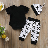 Children's short-sleeved three-piece suit