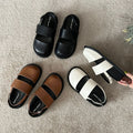 Retro Raise The Bottom One Strap Two-way Breathable Closed Toe Sandals
