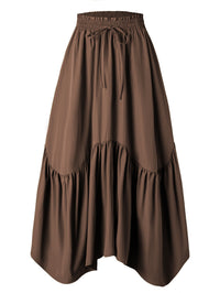High-waisted Elasticated Maxi Skirt Retro Long Dress