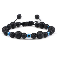 Evil Blue-Eyed Beaded Braided Bracelet