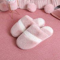 Winter Cotton Slippers Women Thicken Warm Rabbit Fur Indoor