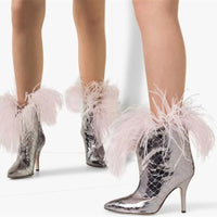 Women's Pointed Toe Stiletto Sleeve Booties