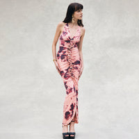 Womens Fashionable Sexy Off-Shoulder Waist-Cinching Dress