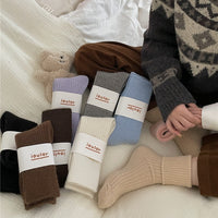 Thickened Wool Socks For Women Warm Mid-calf Length