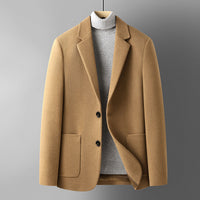 Autumn And Winter Solid Color Short Wool Woolen Men's Suit