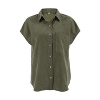 European And American Retro Green Lazy Women's Fashion Shirt