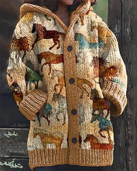 Sweater Autumn And Winter Loose Twist Cardigan