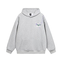 Vine Flower Embroidery Hooded Loose Sweater