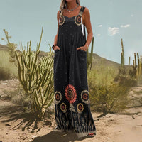 Fashion Women's Wear Vintage Print Jumpsuit