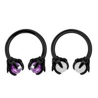 Dragon Claw Nose Ring Ornament Horseshoe  Zircon Piercing Jewelry Ornament