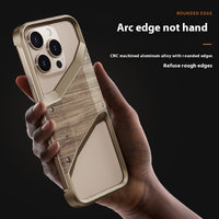Phone Case Hollow Solid Wood Heat Dissipation Creative Aluminum Alloy