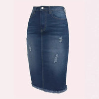 High Waist Slimming Office Lady Skirt Mid-length A- Line Sheath Skirt