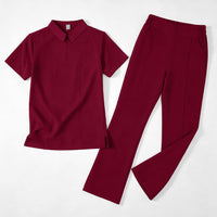 Surgical Scrubs With A Turn-down Collar And Surgical Trousers