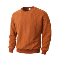 Men's Versatile Solid-color Crewneck Pullover Hoodie