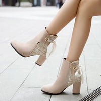 Versatile Short Boots Large Women's Shoes