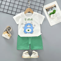 Hildren's Short-sleeved Suit Summer Cotton T-shirt