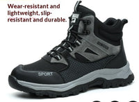 High-top Labor Protection Shoes With Anti-smashing Puncture-resistant And Abrasion-resistant Safety Features