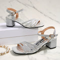 Womens Fish Mouth Sandals With Chunky Heels