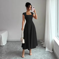Fashionable And Elegant Slim-fit Tank Dress With A-line Skirt For Women