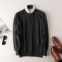 Pure Wool Sweater Round Neck All-matching Casual Knitted Bottoming Shirt