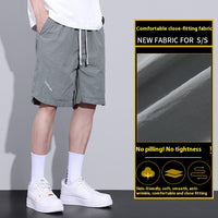 Ice Silk Shorts Thin Loose Sports Quick-drying Knee Length Pants