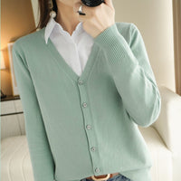 Spring And Summer New V-neck Cardigan Loose Plus Size Women's Clothing