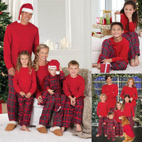 Plaid Cotton Christmas Parent-child Pajamas