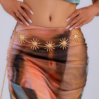 Fashion SUNFLOWER Waist Chain Female Special-interest Design