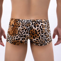 New Men's Boxer Briefs Printed Leopard Snake Print Low Waist Breathable And Comfortable