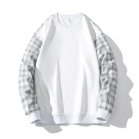 Plaid Sweater Round Neck Loose Long Sleeve Street