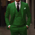 Green Plus-sized Foreign Trade Three-piece Groom Best Man Suit