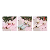 Silicone Manual Golden Circle Small Bowling Double Head Facial Brush