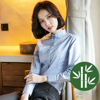 Bamboo Fiber White Shirt Women's Long Sleeve New